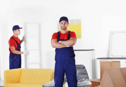 Storage unit and packed household items for removals and storage in Cudham