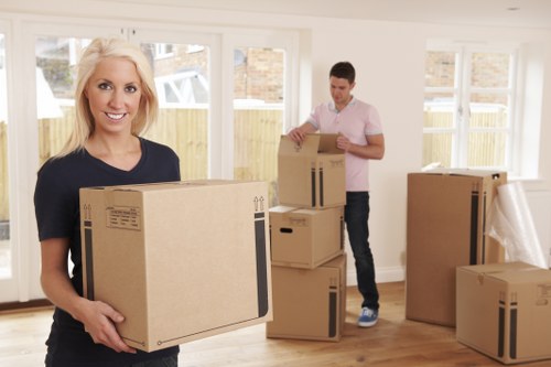 IT equipment and cables being organised for office removals in Cudham