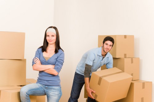 Secure storage space for student furniture and boxes