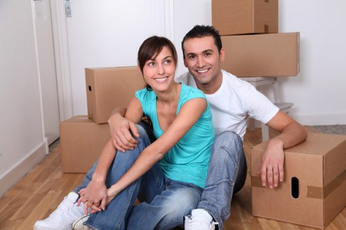 Professional office relocation team managing business furniture in Cudham