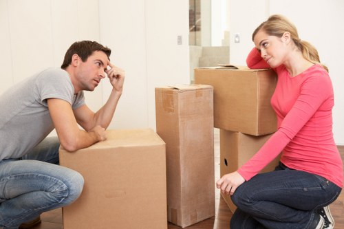 Furniture and boxes ready for a Cudham relocation